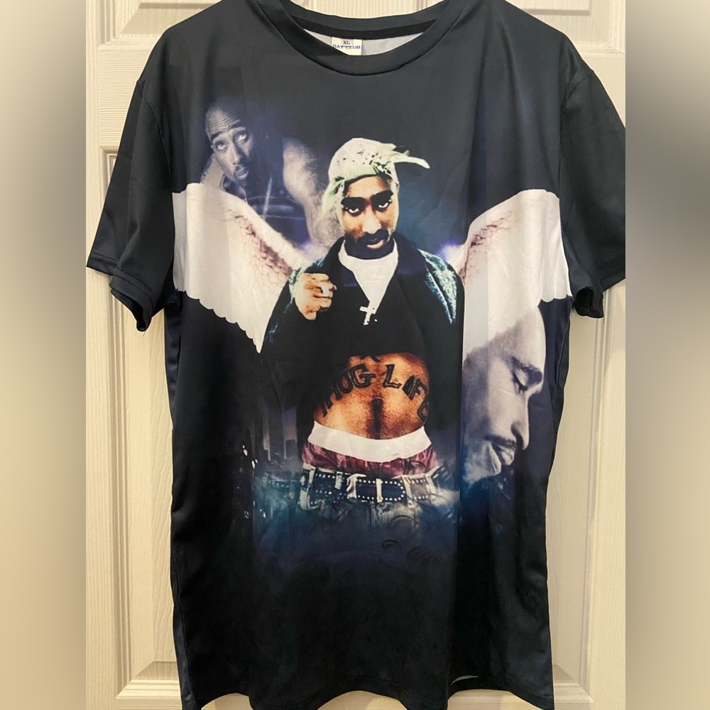 Tupac BAY CLUB jersey shirt. NWOT XL 22x28.5